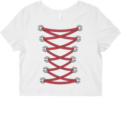 Ladies Slim Fit Crop Top Tee