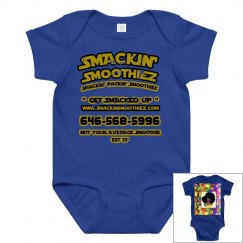 SMACKIN' BABY BASIC LOGO ONESIE (PURPLE)