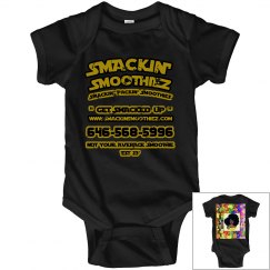 SMACKIN' BABY BASIC LOGO ONESIE (BLACK)
