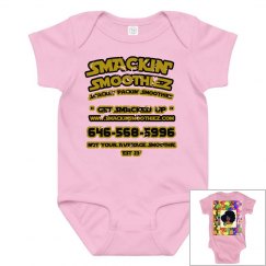 SMACKIN' BABY BASIC LOGO ONESIE (PINK)