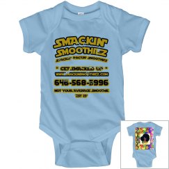 SMACKIN' BABY BASIC LOGO ONESIE (LIGHT BLUE)