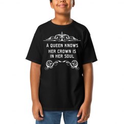 In her soul tee (youth) BLK