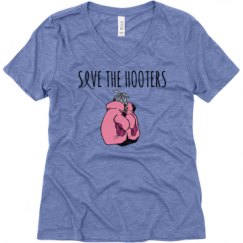 Ladies Relaxed Fit Super Soft Triblend V-Neck Tee