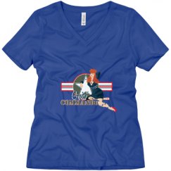 Ladies Relaxed Fit V-Neck Tee