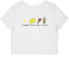 Ladies Slim Fit Crop Top Tee