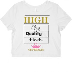 Ladies Slim Fit Crop Top Tee