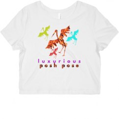 Ladies Slim Fit Crop Top Tee