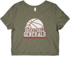 Ladies Slim Fit Crop Top Tee