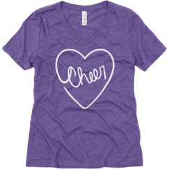 Ladies Relaxed Fit Super Soft Triblend V-Neck Tee