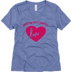 Ladies Relaxed Fit Super Soft Triblend V-Neck Tee