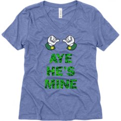 Ladies Relaxed Fit Super Soft Triblend V-Neck Tee