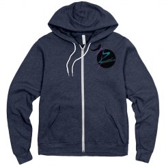 Purple Full Zip Hoodie with Side Zeal Logo