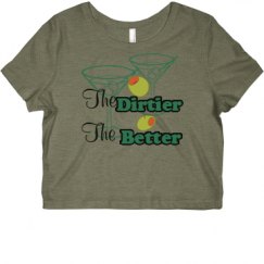 Ladies Slim Fit Crop Top Tee