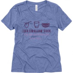 Ladies Relaxed Fit Super Soft Triblend V-Neck Tee