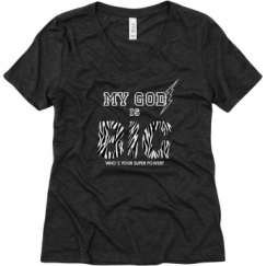 Ladies Relaxed Fit Super Soft Triblend V-Neck Tee