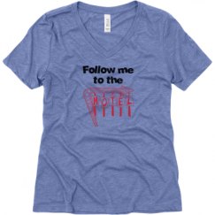 Ladies Relaxed Fit Super Soft Triblend V-Neck Tee