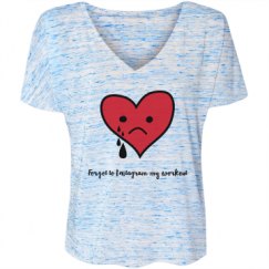 Ladies Flowy Slouchy V-Neck Tee