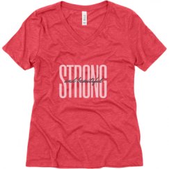 Ladies Relaxed Fit Super Soft Triblend V-Neck Tee