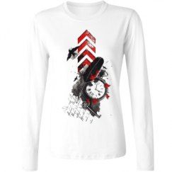 Ladies Relaxed Fit Basic Long Sleeve Tee