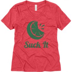 Ladies Relaxed Fit Super Soft Triblend V-Neck Tee