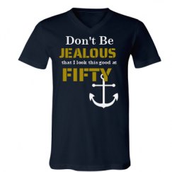 Unisex V-Neck Jersey Tee