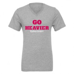 Unisex CVC Jersey V-Neck T-Shirt