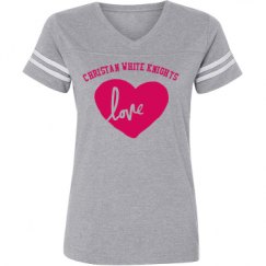 Ladies Relaxed Fit Vintage Sports Tee