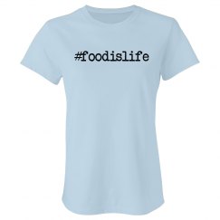 Turquoise #foodislife tee