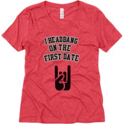 Ladies Relaxed Fit Super Soft Triblend V-Neck Tee