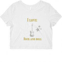 Ladies Slim Fit Crop Top Tee