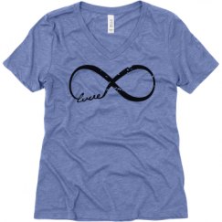 Ladies Relaxed Fit Super Soft Triblend V-Neck Tee