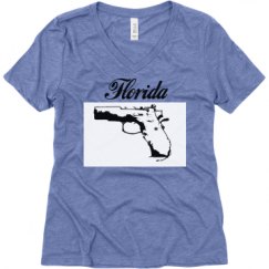 Ladies Relaxed Fit Super Soft Triblend V-Neck Tee