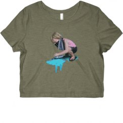 Ladies Slim Fit Crop Top Tee