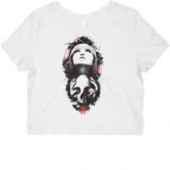 Ladies Slim Fit Crop Top Tee