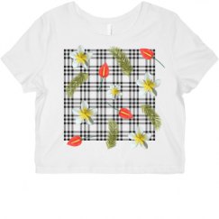 Ladies Slim Fit Crop Top Tee