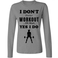 Ladies Relaxed Fit Basic Long Sleeve Tee