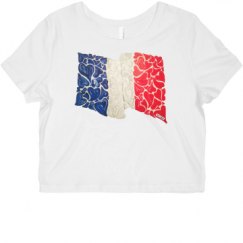 Ladies Slim Fit Crop Top Tee