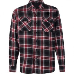 Unisex Long Sleeve Plaid Flannel Shirt