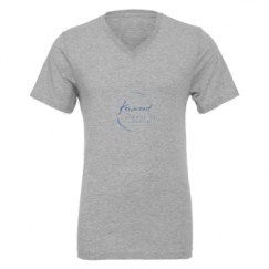 Unisex CVC Jersey V-Neck T-Shirt