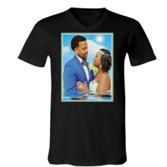 Unisex V-Neck Jersey Tee