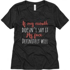 Ladies Relaxed Fit Super Soft Triblend V-Neck Tee