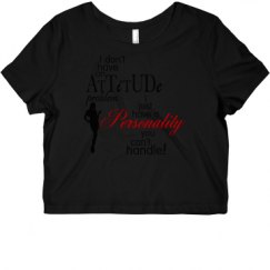 Ladies Slim Fit Crop Top Tee