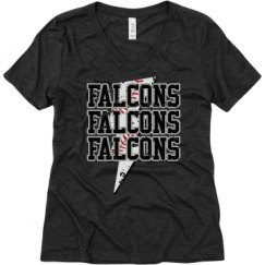 Ladies Relaxed Fit Super Soft Triblend V-Neck Tee