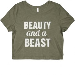 Ladies Slim Fit Crop Top Tee