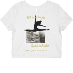 Ladies Slim Fit Crop Top Tee