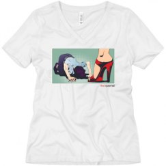 Ladies Relaxed Fit V-Neck Tee