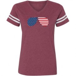 Ladies Relaxed Fit Vintage Sports Tee