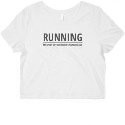 Ladies Slim Fit Crop Top Tee