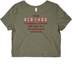 Ladies Slim Fit Crop Top Tee