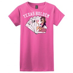 Pink Texas Holdem Poker Girl T-Shirt